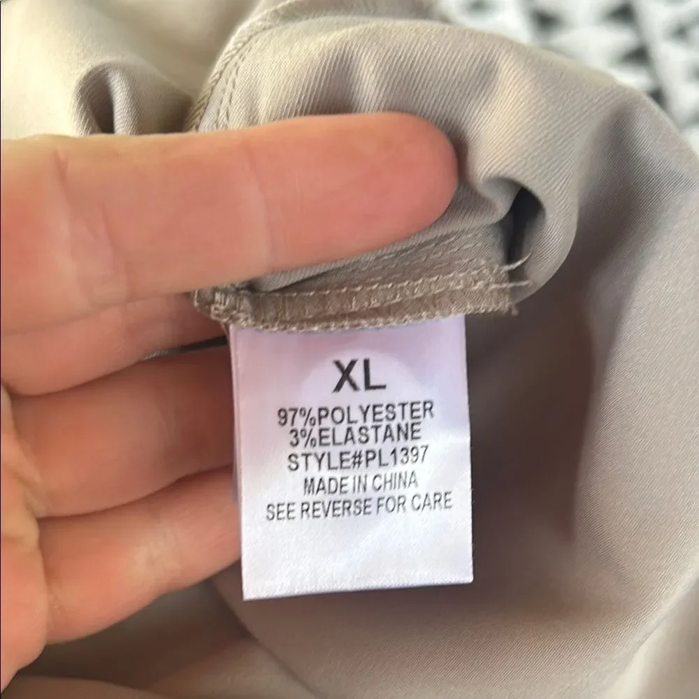 Pink Lily tan  Wide Leg Pants with Flat Waistband   E - Picture 6 of 9